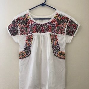 Madewell embroidered top